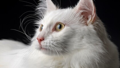 white Angora cat, AI generated