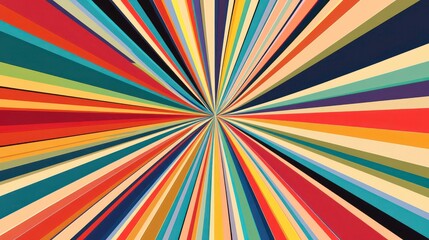 Comic book colorful radial lines collection. Cartoon comics background with motion, speed lines. Retro Pop Art style. Vector illustration.