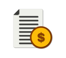 finance reporting paper icon