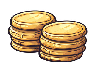 Isolated Two Stacks of Golden Coins