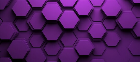 A contemporary purple backdrop adorned with hexagons of varying proportions, forming an elegant and sophisticated background.