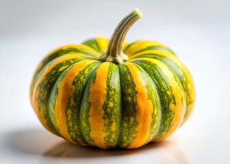 Miniature Green and Yellow Striped Pumpkin, Tilt-Shift Photography, Autumn Harvest