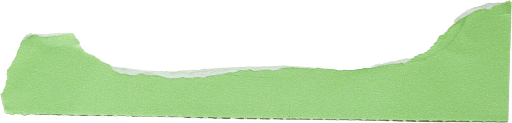green paper strip with torn edges, PNG