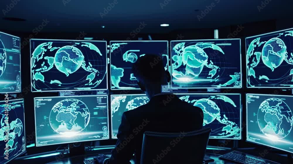 Aufkleber technological insights from a data analyst monitoring global information