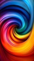 Generate an abstract background with swirling rainbow colors that evokes the energy and creativity
