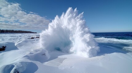 Dynamic shot of crashing waves, churning foam, and rippling water, emphasizing the raw power of a dangerous sea flow