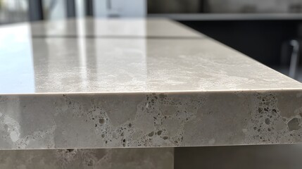 Close-Up of Elegant Gray Marble Surface with Smooth Texture and Shine
