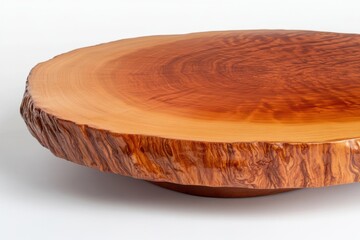 Rustic Wooden Serving Plate with Unique Grain Pattern and Texture