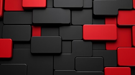 Abstract Geometric Blocks: A modern display of geometric blocks in a minimalist arrangement, with contrasting colors creating depth and visual interest, an ideal background for any project.