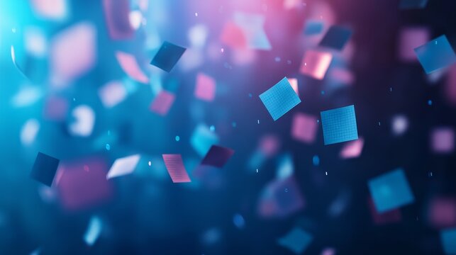 Sticky notes suspended in mid-air, surrounded by digital holograms of reminders and tasks, floating in a cosmic background, ultramodern and dynamic, 3D cinematic realism