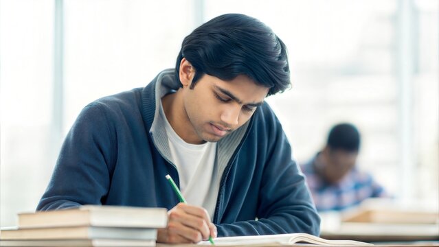 Indian Students Preparing for University Entrance Exam
