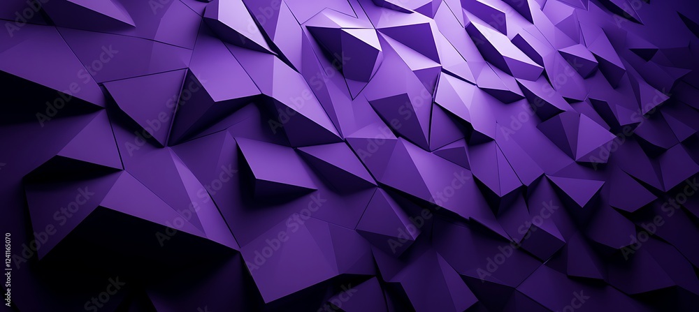 Aufkleber a minimalist purple background with abstract triangular shapes, delivering a visually captivating an