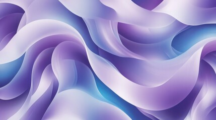 Obraz premium Abstract geometric waves in gradient tones of purple and blue create a fluid and dynamic design