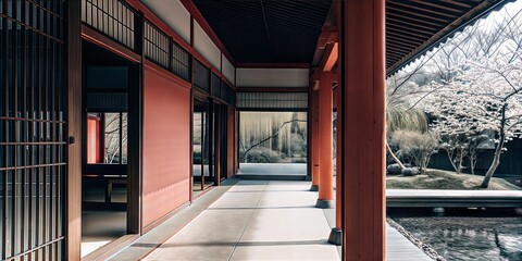 Serene Japanese Garden Pavilion