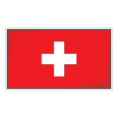 Fototapeta premium Swiss national flag shield Badge