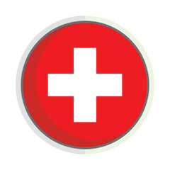 Swiss national flag shield Badge
