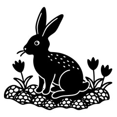 rabbit with a flower