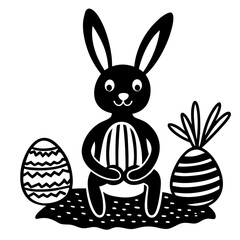 easter bunny and eggs