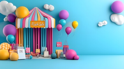 Captivating E commerce Flash Sale Hero Banner Design featuring Neon  Flash Sale  Text Engaging Product Showcases and a Countdown Timer to Create a Sense of Urgency and Drive Sales