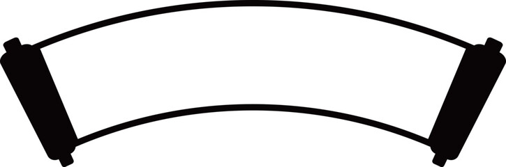 巻物のフレーム　モノトーン