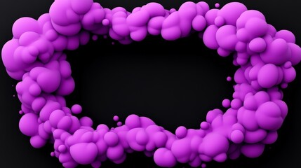 Abstract Ring of Bubbles: An ethereal abstract ring of vibrant bubbles, artfully arranged against a deep, dark background. This captivating display of color and form, sparking curiosity and wonder.