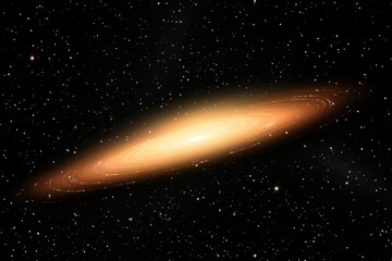 Stunning Spiral Galaxy in Space with Bright Core and Stars