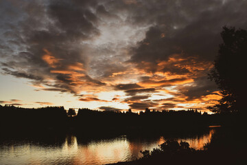 atardecer naranja