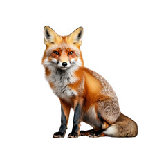 Obraz premium red fox isolated on transparent background