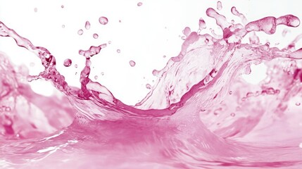 Vibrant Pink Water Splash Creating Energetic Motion and Flow