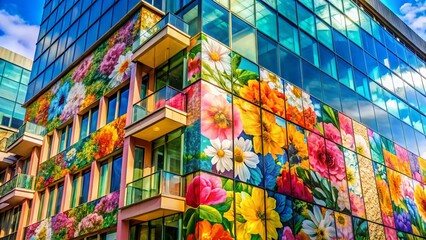 Fototapeta premium Pastel Summer: Abstract Floral Architectural Photography