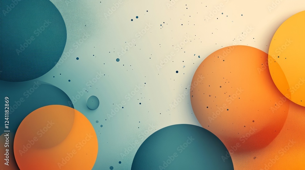 Poster fun colorful abstract background in doodle style. simple playful design with hand drawn overlay shap