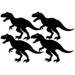 silhouettes of dinosaurs