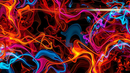 Obraz premium Vibrant Abstract Swirls: A Dynamic and Colorful Artistic Background