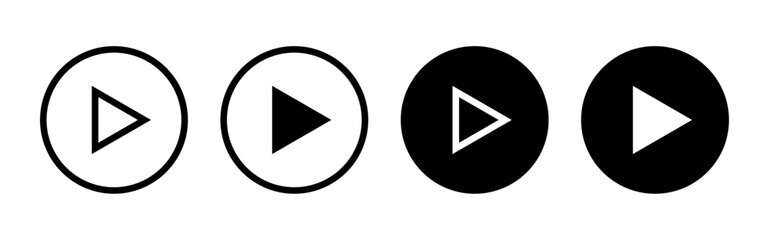 Play button icon set