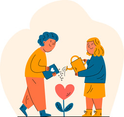 Couple taking care of their love