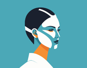 Futuristic AI Technology in Business Vector Illustration