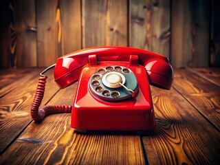 Retro Red Rotary Phone: Vintage Communication Device, Classic Telephone,  Nostalgic Landline, Red Dial Phone, Antique Phone