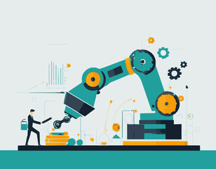 Automation and Innovation Concept in Business Artwork