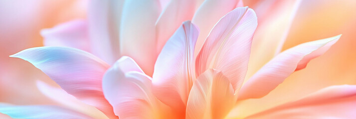 Fototapeta premium Soft pastel petals illuminated by gentle sunset light