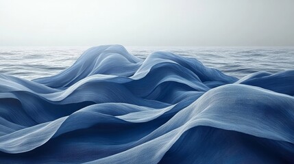 Obraz premium blue silk background