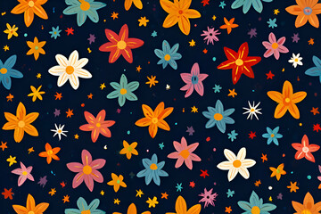 seamless pattern with flowers