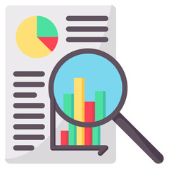 analyze vector flat icon