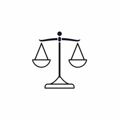 Minimalist Black Scales of Justice Icon