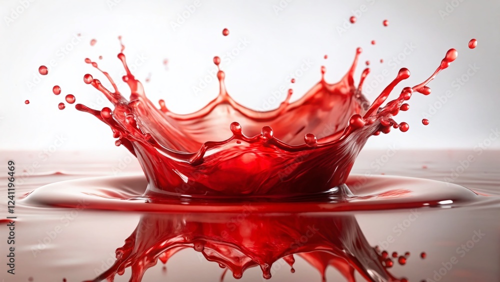 Poster red liquid splash: dynamic abstract background image