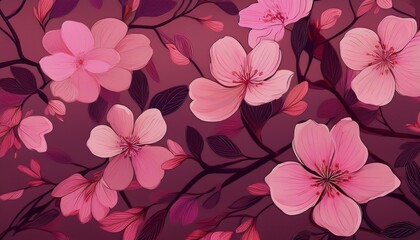 pink blossom, flowers background, purple flower, pink flowers background, Spring wallpaper, various flower patterns, floral background, floral pattern, pink wallpaper
