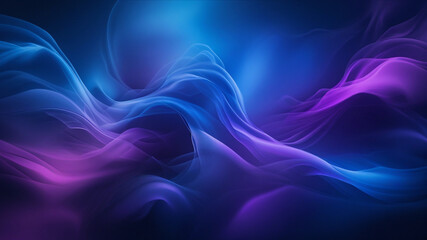 Fototapeta premium Deep Blue and Purple Gradient Blur Background – Bold and Dynamic Design