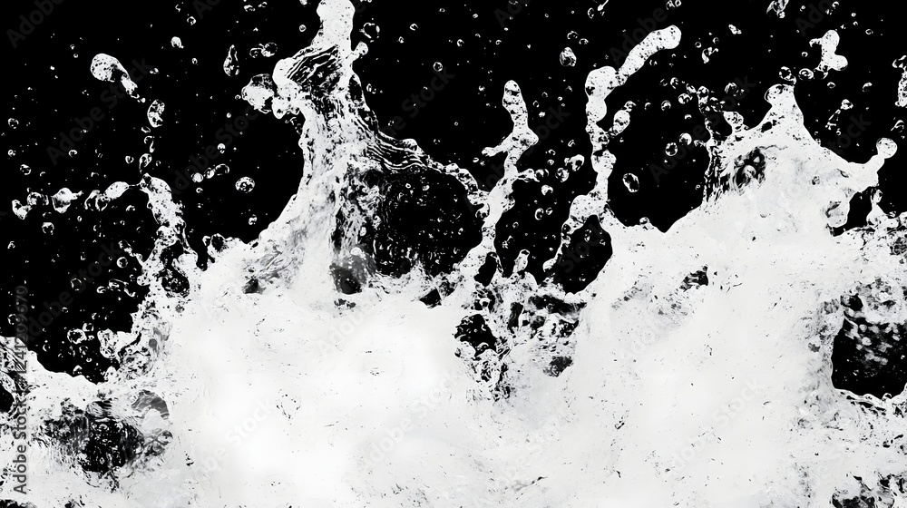 Poster monochrome splash:capturing the dynamic energy and fluid motion of a jump into water