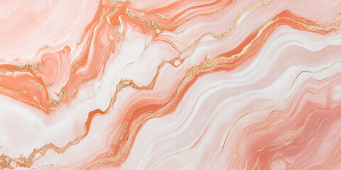 Rose-gold marble background with soft peach and white streaks, gentle and luxurious.