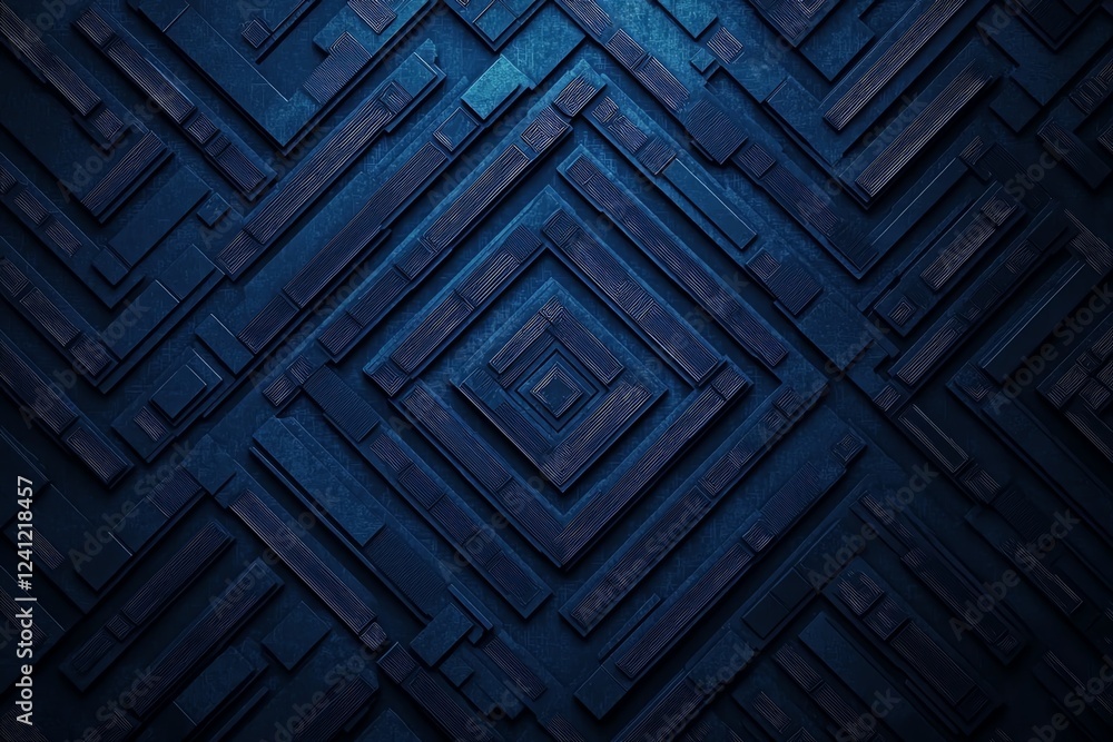 Aufkleber abstract blue geometric pattern for design use.