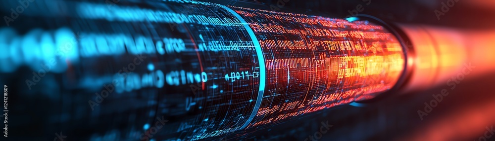 Poster abstract data visualization in vibrant colors.